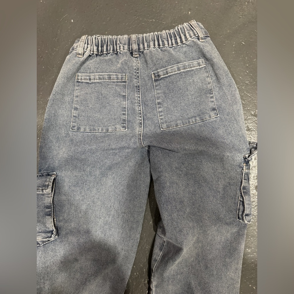 Blue Cargo Jeans - Picture 2 of 3